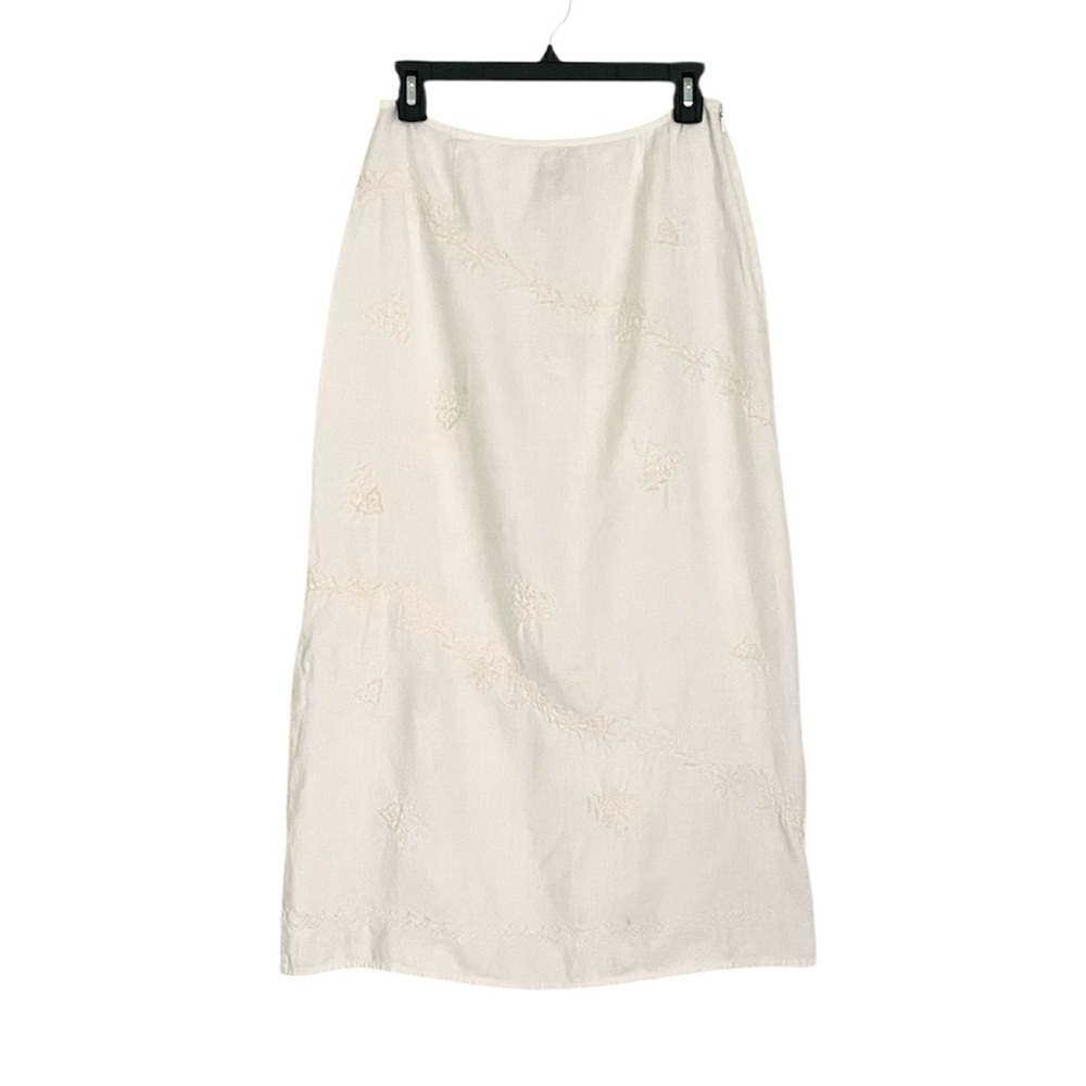 J. Jill Vintage 100% Linen Embroidered Skirt